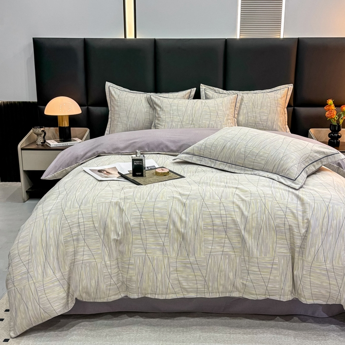 91家纺网 家纺一手货源 找家纺 优品阁 2024新款亲肤舒适全棉磨毛四件套学生三件套系列 暮光