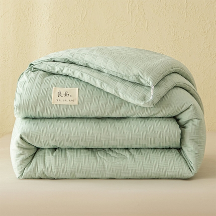 91家纺网 家纺一手货源 找家纺 （总）新款华夫格提花大豆被冬被被子被芯二合一子母被