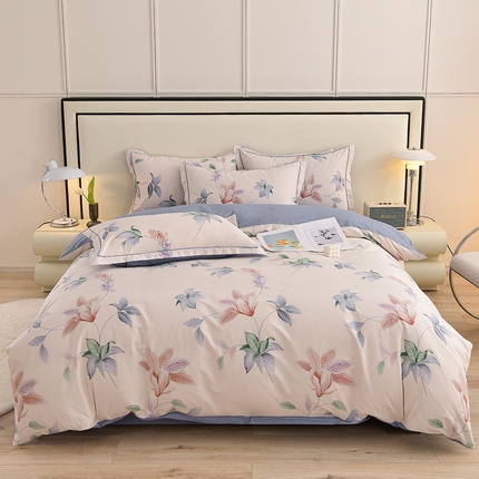 91家纺网 家纺一手货源 找家纺 （总）润淳 2025全棉正宗13376四件套精梳棉印花纯棉三件套13372全棉四件套