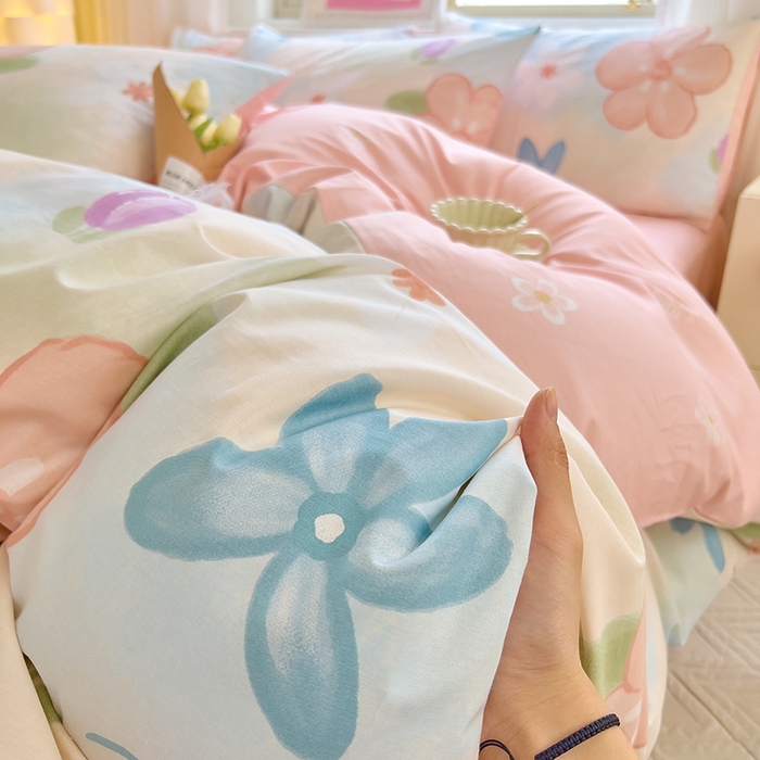 91家纺网 家纺一手货源 找家纺 拾物记 2024新款A类12868全棉喷气印花四件套 梦华录