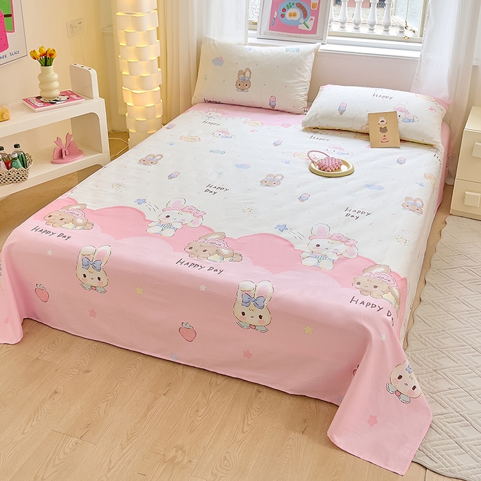 91家纺网 家纺一手货源 找家纺 拾物记 2024新款全棉喷气12868床单 茜茜公主