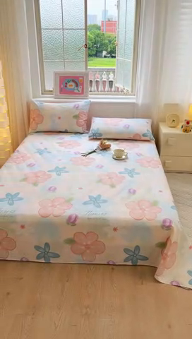 91家纺网 家纺一手货源 找家纺 拾物记 2024新款全棉喷气12868床单 梦华录