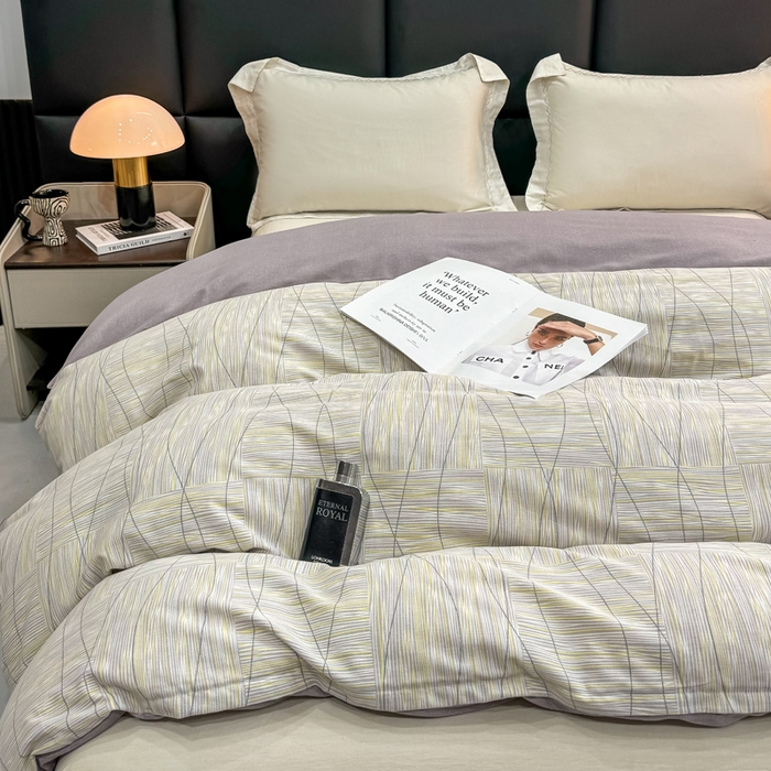 91家纺网 家纺一手货源 找家纺 优品阁 2024新款亲肤舒适全棉磨毛四件套学生三件套系列 暮光