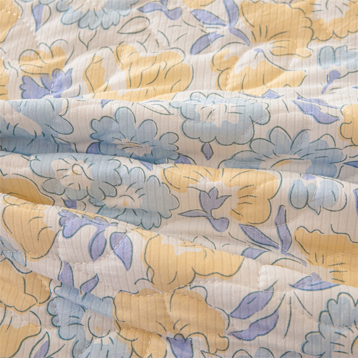 91家纺网 家纺一手货源 找家纺 十个点家纺 2024新款云锦棉印花床裙三件套-晚秋系列 晚秋