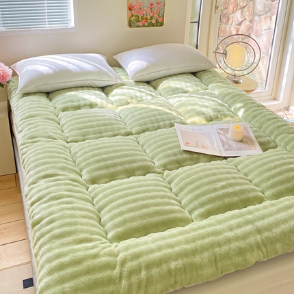 91家纺网 家纺一手货源 找家纺 （总）缦卡琳家纺 2024新款A类高克重纯色兔毛绒床垫