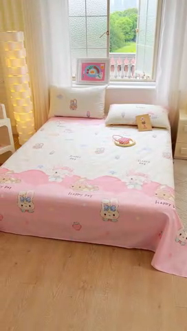 91家纺网 家纺一手货源 找家纺 拾物记 2024新款全棉喷气12868床单 茜茜公主