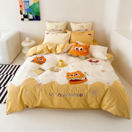 91家纺网 家纺一手货源 找家纺 （总）西西家居 2024新款100支澳棉独家专版四件套-薯条汉堡