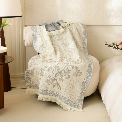 91家纺网 家纺一手货源 找家纺 （总）悦然毛巾被 2024新款A类全棉四层纱浴巾披肩毯