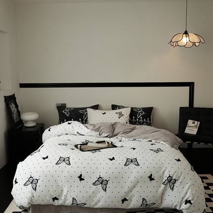 91家纺网 家纺一手货源 找家纺 时光里 2024新款牛奶绒四件套--星语 星语-白