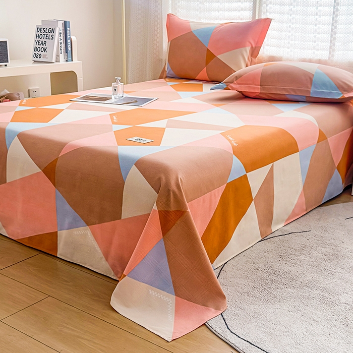 91家纺网 家纺一手货源 找家纺 丝芙妮家居（原乐视家纺） 2024新款全棉磨毛多规格AB版单品套件系列（第二波）--单床单及三件套 焕光