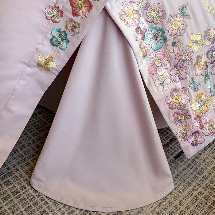 91家纺网 家纺一手货源 找家纺 丞音 2024新款A类超细旦长绒棉加厚超柔磨毛四件套-花瑾系列 花瑾-木槿紫