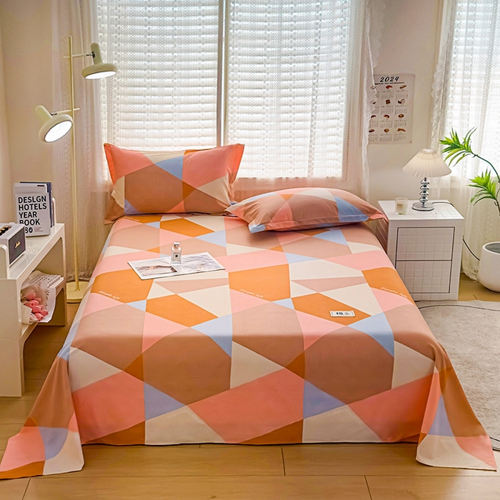 91家纺网 家纺一手货源 找家纺 丝芙妮家居（原乐视家纺） 2024新款全棉磨毛多规格AB版单品套件系列（第二波）--单床单及三件套 焕光