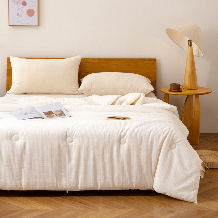 91家纺网 家纺一手货源 找家纺 （总）德芙家纺 2024新款A类全棉提花不染系列被子20%大豆纤维冬被春秋被被子被芯