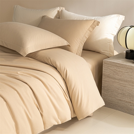 91家纺网 家纺一手货源 找家纺 （总）DC 2024新款全棉磨毛纯色系列四件套