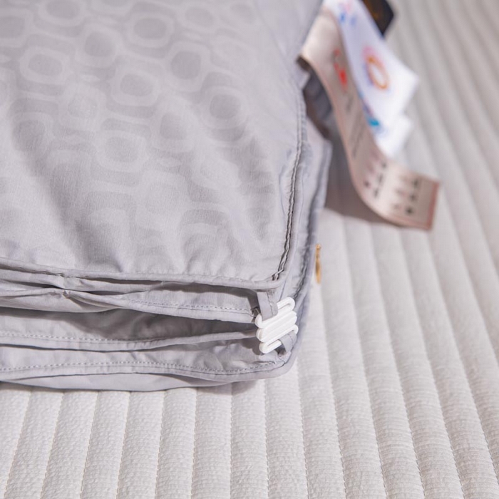 91家纺网 家纺一手货源 找家纺 绒研羽绒 2025新款95白鹅绒子母被子被芯 灰色