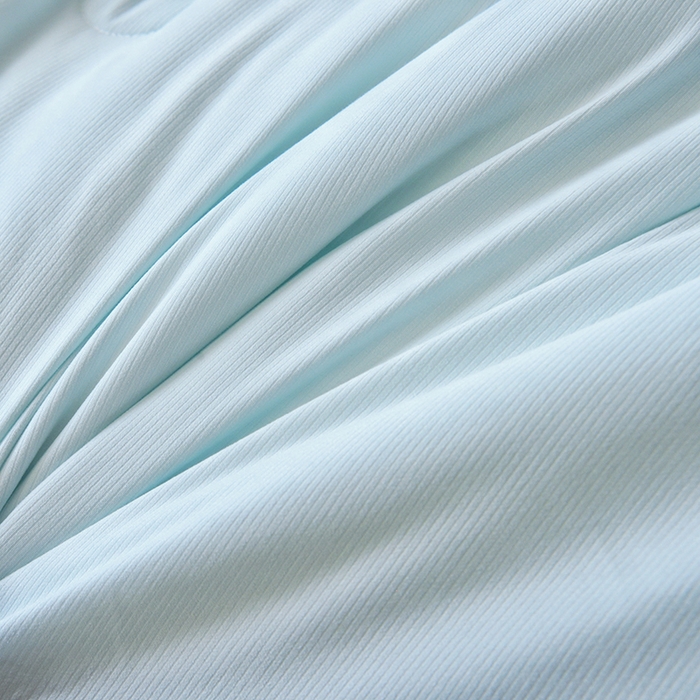 91家纺网 家纺一手货源 找家纺 德芙家纺 2024新款德芙双胎被被拉链款暖绒提花二合一子母被被子被芯 椰奶蓝