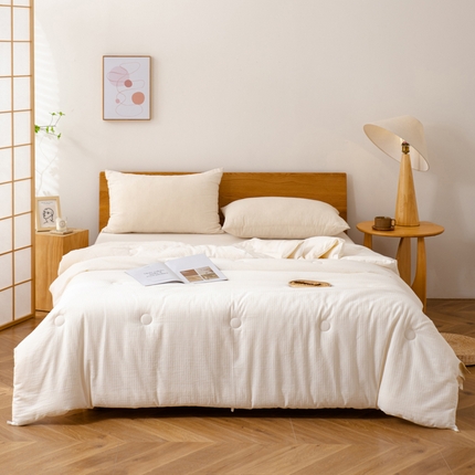 91家纺网 家纺一手货源 找家纺 总德芙A类全棉提花小方格不染系列被子20%大豆纤维冬被春秋被被芯