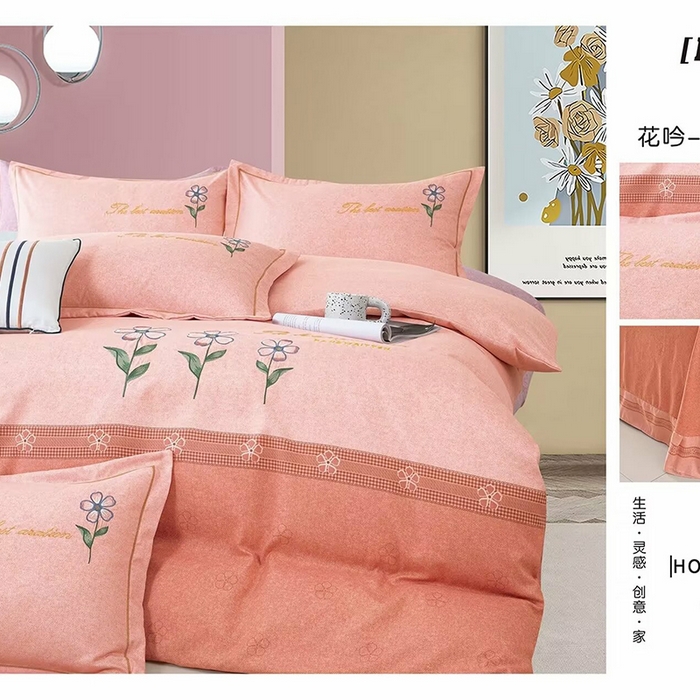 91家纺网 家纺一手货源 找家纺 优纤家纺 2024新款亲肤舒适四件套-花吟 花吟-温柔玉