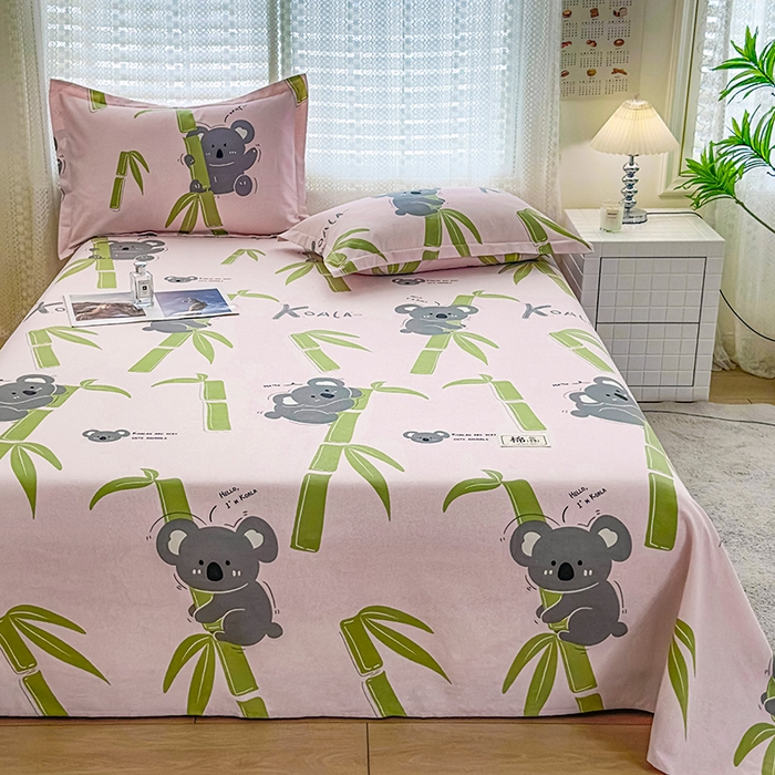 91家纺网 家纺一手货源 找家纺 丝芙妮家居（原乐视家纺） 2024新款全棉磨毛多规格AB版单品套件系列（第二波）--单床单及三件套 考拉