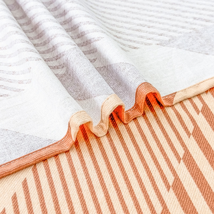 91家纺网 家纺一手货源 找家纺 丝芙妮家居（原乐视家纺） 2024新款全棉磨毛多规格AB版单品套件系列（第二波）--单床单及三件套 卡曼-橙