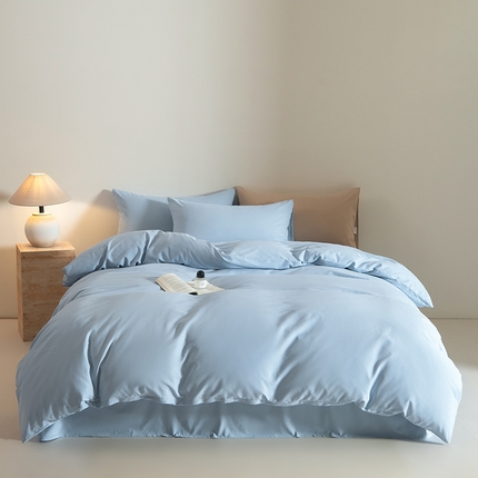 Mr.pig猪先生水洗棉 2024新款A类50全棉磨毛单品-四件套 挪威蓝