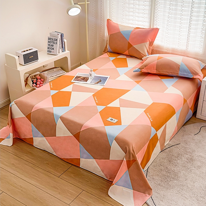 91家纺网 家纺一手货源 找家纺 丝芙妮家居（原乐视家纺） 2024新款全棉磨毛多规格AB版单品套件系列（第二波）--单床单及三件套 焕光