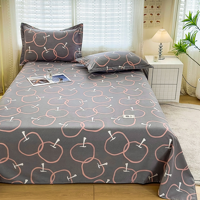 91家纺网 家纺一手货源 找家纺 丝芙妮家居（原乐视家纺） 2024新款全棉磨毛多规格AB版单品套件系列（第二波）--单床单及三件套 秋果