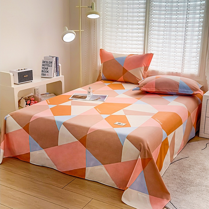 91家纺网 家纺一手货源 找家纺 丝芙妮家居（原乐视家纺） 2024新款全棉磨毛多规格AB版单品套件系列（第二波）--单床单及三件套 焕光