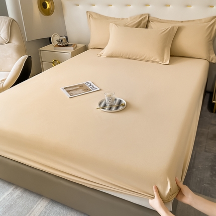 91家纺网 家纺一手货源 找家纺 （总）DC 2024新款全棉磨毛纯色拼色系列床笠