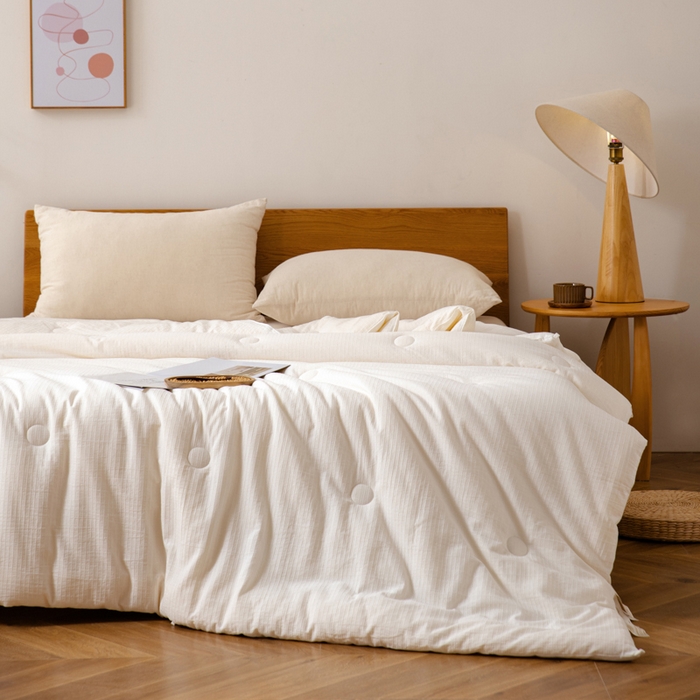 91家纺网 家纺一手货源 找家纺 （总）德芙家纺 2024新款A类全棉提花不染系列被子20%大豆纤维冬被春秋被被子被芯