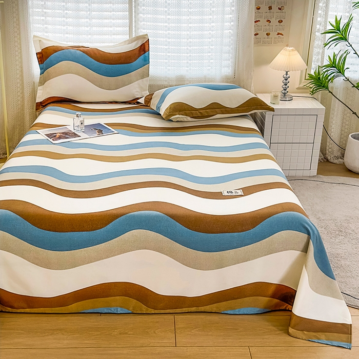 91家纺网 家纺一手货源 找家纺 丝芙妮家居（原乐视家纺） 2024新款全棉磨毛多规格AB版单品套件系列（第二波）--单床单及三件套 格雷