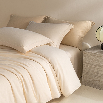 91家纺网 家纺一手货源 找家纺 （总）DC 2024新款全棉磨毛纯色系列四件套