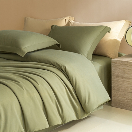 91家纺网 家纺一手货源 找家纺 （总）DC 2024新款全棉磨毛纯色系列四件套