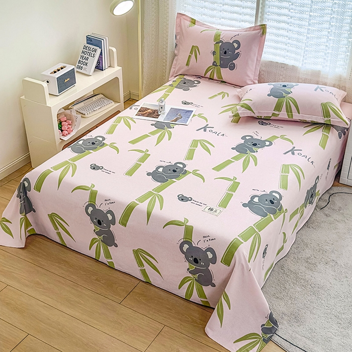 91家纺网 家纺一手货源 找家纺 丝芙妮家居（原乐视家纺） 2024新款全棉磨毛多规格AB版单品套件系列（第二波）--单床单及三件套 考拉