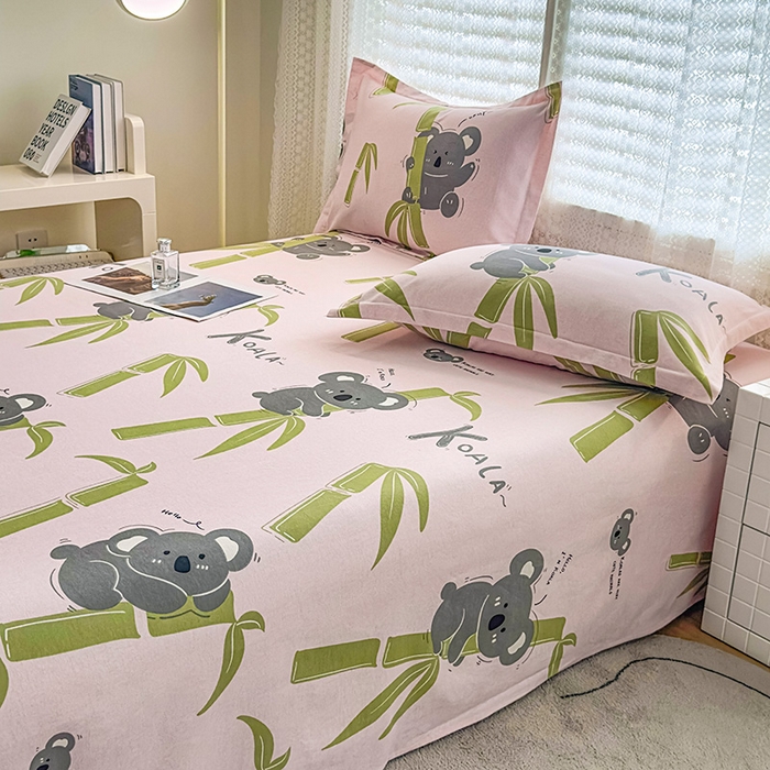 91家纺网 家纺一手货源 找家纺 丝芙妮家居（原乐视家纺） 2024新款全棉磨毛多规格AB版单品套件系列（第二波）--单床单及三件套 考拉