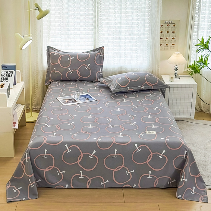 91家纺网 家纺一手货源 找家纺 丝芙妮家居（原乐视家纺） 2024新款全棉磨毛多规格AB版单品套件系列（第二波）--单床单及三件套 秋果