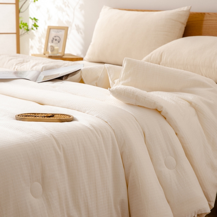 91家纺网 家纺一手货源 找家纺 （总）德芙家纺 2024新款A类全棉提花不染系列被子20%大豆纤维冬被春秋被被子被芯