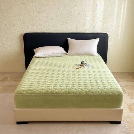 91家纺网 家纺一手货源 找家纺 （总）法芙娜家纺 新款波浪纹230克全消光牛奶绒夹棉床笠