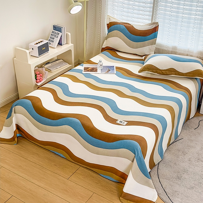 91家纺网 家纺一手货源 找家纺 丝芙妮家居（原乐视家纺） 2024新款全棉磨毛多规格AB版单品套件系列（第二波）--单床单及三件套 格雷