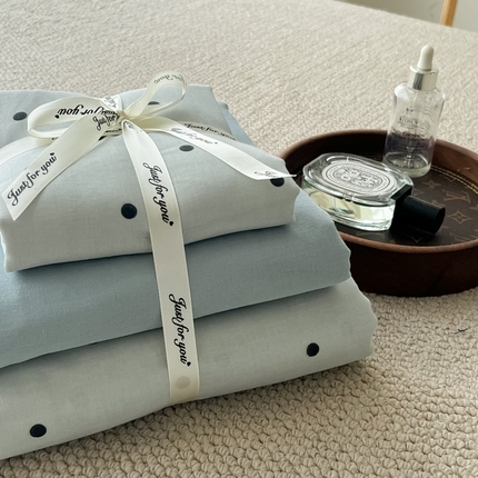 91家纺网 家纺一手货源 找家纺 （总）仟网汇 2024新款全棉双层纱四件套-叠拍图