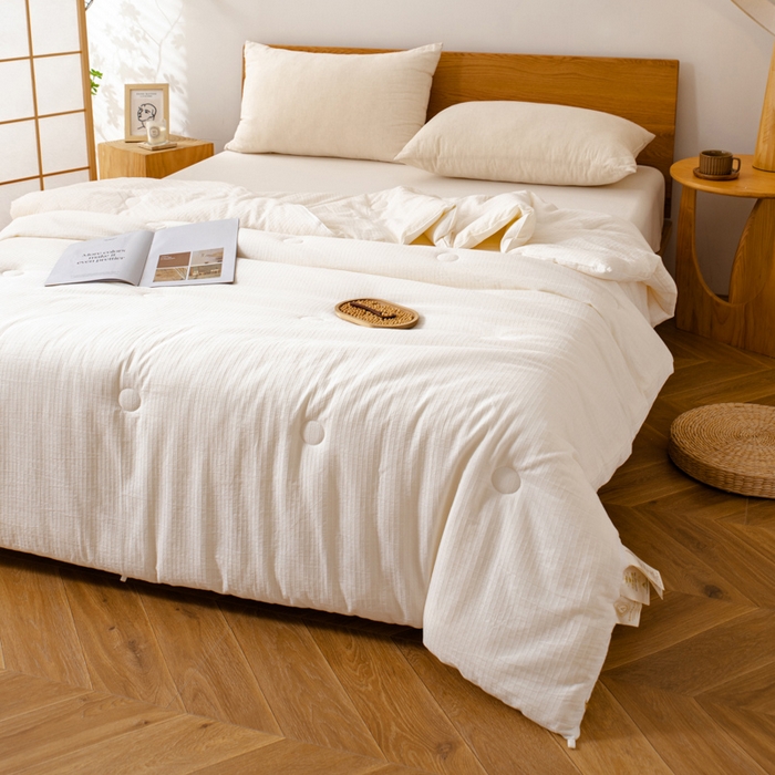 91家纺网 家纺一手货源 找家纺 （总）德芙家纺 2024新款A类全棉提花不染系列被子20%大豆纤维冬被春秋被被子被芯