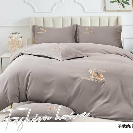 91家纺网 家纺一手货源 找家纺 （总）优纤家纺 2024新款亲肤舒适绣花四件套-圣歌纳