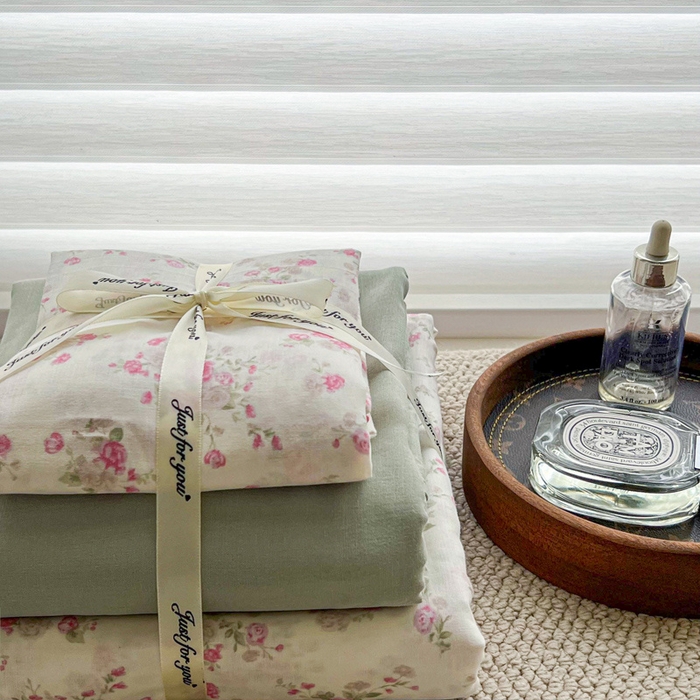 91家纺网 家纺一手货源 找家纺 仟网汇 2024新款全棉双层纱四件套-叠拍图 秀妍