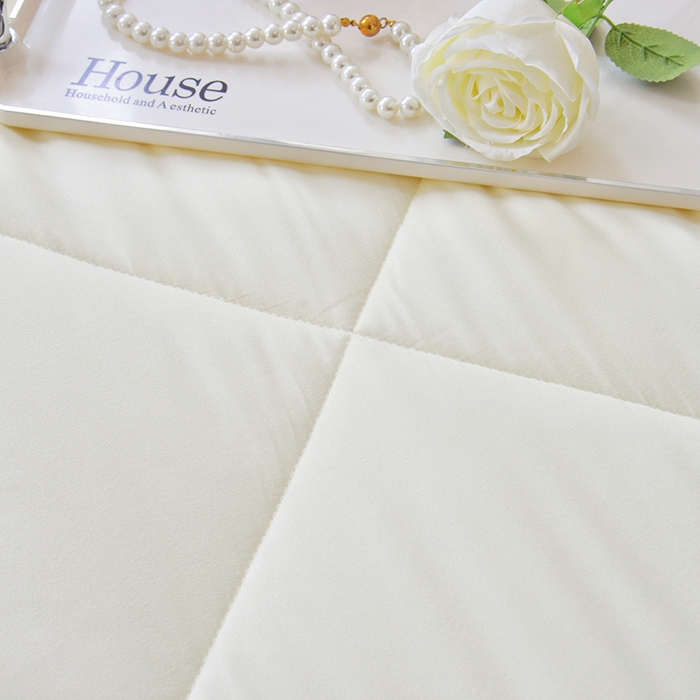 91家纺网 家纺一手货源 找家纺 德芙家纺 2024新款德芙双胎被被拉链款磨毛斜格二合一子母被被子被芯 斜格-米黄