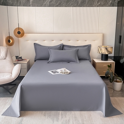 91家纺网 家纺一手货源 找家纺 （总）DC 2024新款全棉磨毛纯色拼色系列床单