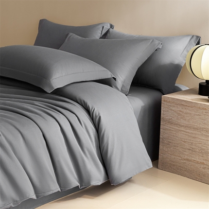 91家纺网 家纺一手货源 找家纺 （总）DC 2024新款全棉磨毛纯色系列四件套