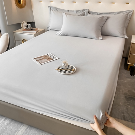 91家纺网 家纺一手货源 找家纺 （总）DC 2024新款全棉磨毛纯色拼色系列床笠