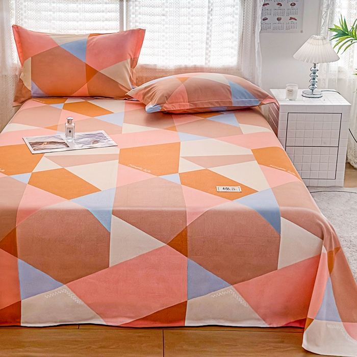 91家纺网 家纺一手货源 找家纺 丝芙妮家居（原乐视家纺） 2024新款全棉磨毛多规格AB版单品套件系列（第二波）--单床单及三件套 焕光