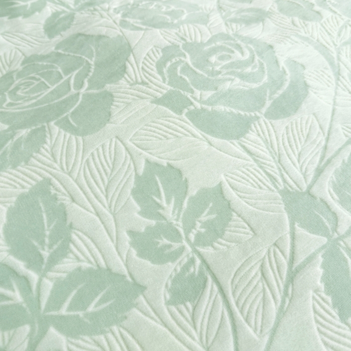 91家纺网 家纺一手货源 找家纺 氧家 2024新款雕花绒四件套 玫瑰花语-绿