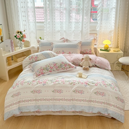 91家纺网 家纺一手货源 找家纺 （总）凌鼎 2025新款13070全棉印花款四件套